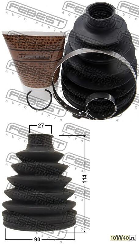 пыльник шрус наружный (90x114x27) комплект (toyota camry acv3 / mcv3 2001-2006) febest