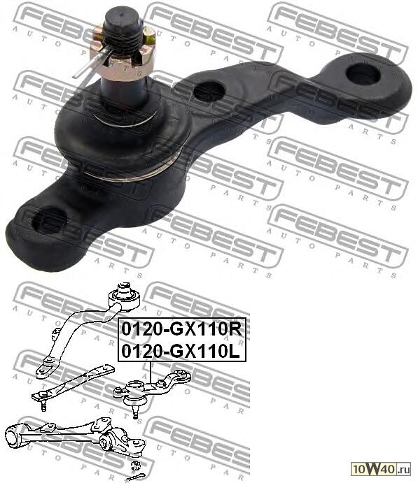 опора шаровая передняя нижняя левая toyota altezza / altezza gita gxe1 jce1 sxe10 1998.10-2005.07 [j