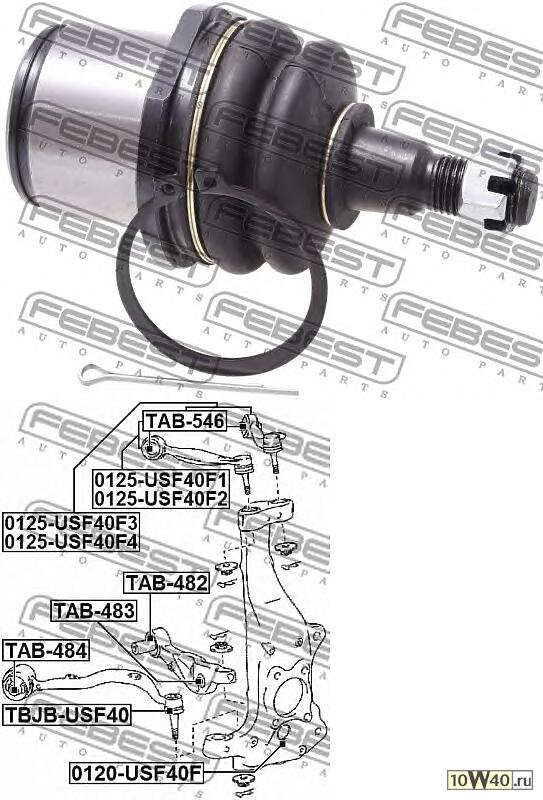опора шаровая переднего поворотного кулака lexus ls460 / 460l usf4 2006-2012