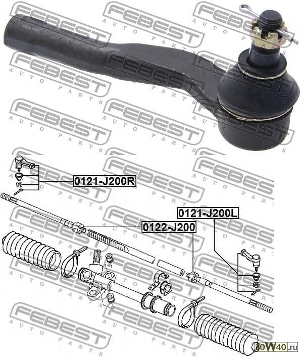 наконечник рулевой правый\daihatsu terios (j2) 05>