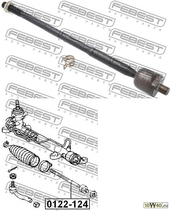тяга рулевая (toyota corolla runx / allex nze124 / zze124 4wd 2001-2006) febest