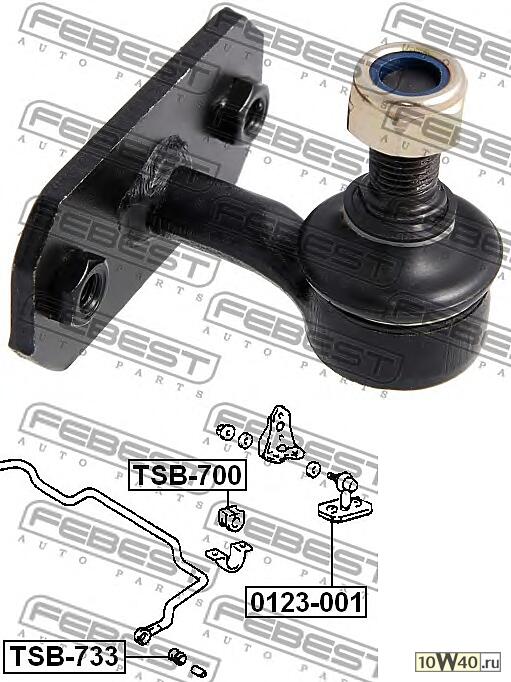 тяга стабилизатора передняя (toyota land cruiser 100 hdj101 / uzj100 1998-2007) febest