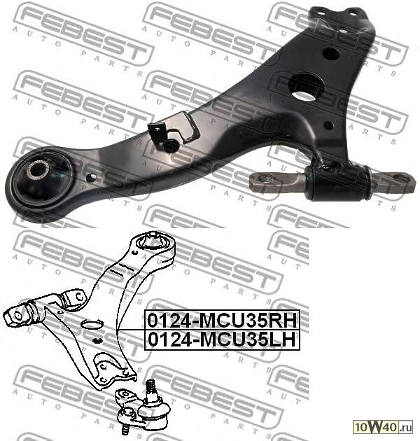 рычаг передний левый (toyota harrier acu30 / mcu3 / gsu3 2003-) febest