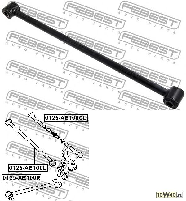тяга задняя поперечная нерегулируемая (toyota corolla ae10 / ce10 / ee10 1991-2002) febest