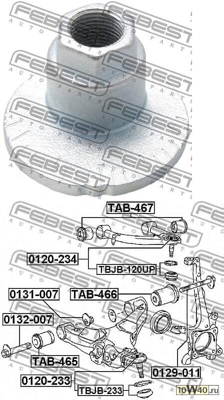 гайка с эксцентриком toyota land cruiser 200 uzj200 / vdj200 2007-