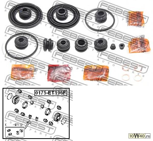 ремкомплект суппорта тормозного переднего (toyota lvn / cre / trn / mrn ae100 / ae101 1991-1998) febest
