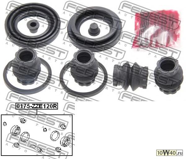 ремкомплект суппорта тормозного заднего (toyota corolla ce120 / nze12 / zze12 2000-2008) febest