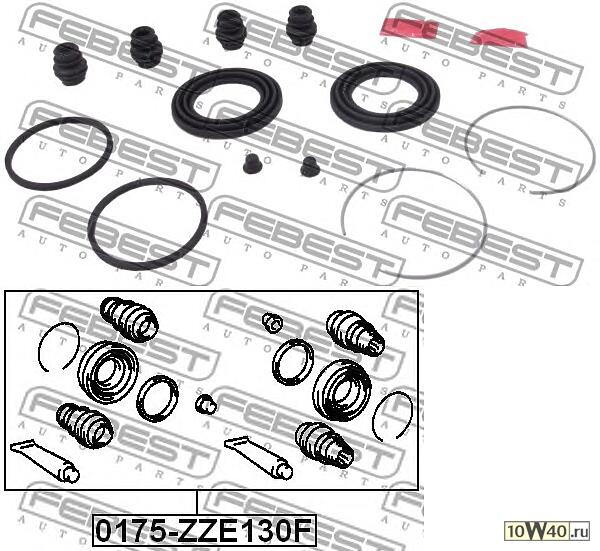 ремкомплект суппорта тормозного переднего (toyota corolla / matrix (nap) zze13 2002-2008) febest