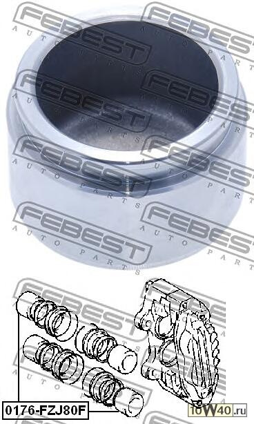 поршень суппорта тормозного переднего (toyota land cruiser 80 fzj80 / hdj81 / hzj80 1990-2001) febest