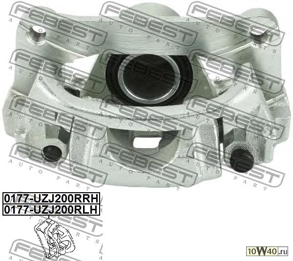 суппорт тормозной задний правый (со скобой) toyota land cruiser grj200 urj20 uzj200 vdj200 2007.09-