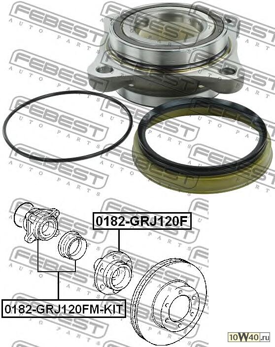 ступица передняя коплект (toyota land cruiser prado 120 grj12 / kdj12 / rzj12 / trj12 / vzj12 2002-2009