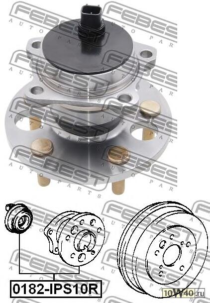 ступица задняя (toyota gaia acm10 / cxm10 / sxm10 1998-2004) febest