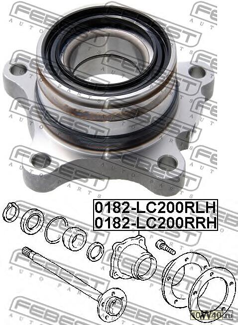 к-кт подшипника ступицы зад. лев.\ toyota land cruiser 200 07>