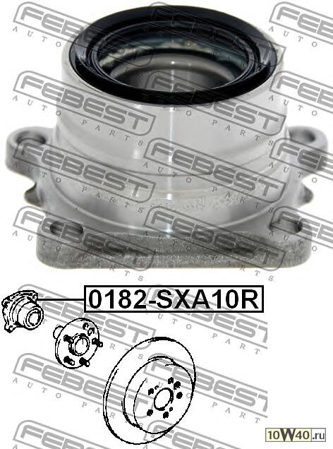 ступица задняя комплект (toyota rav4 sxa1 1993-2000) febest