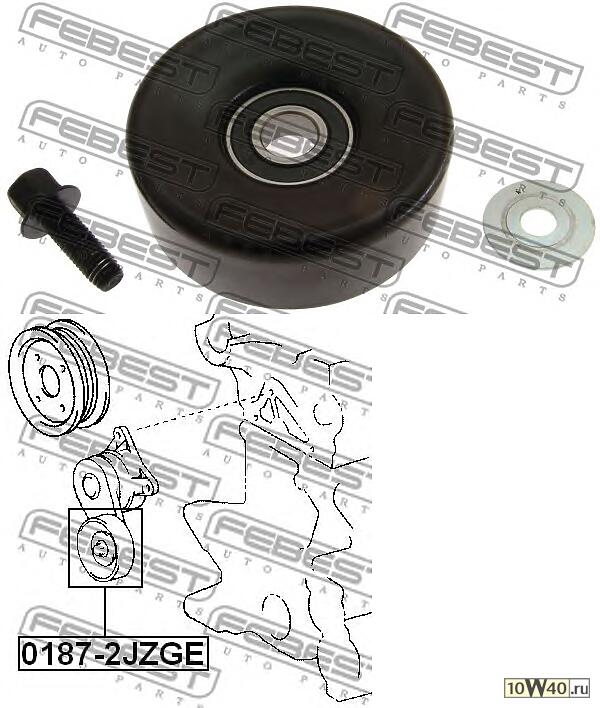 ролик натяжной (toyota mark 2 / chaser / cresta gx100 1996-2001) febest