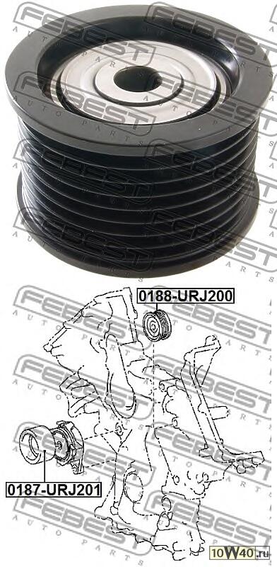 ролик обводной\ toyota land cruiser 200 uzj200 / vdj200 / grj200 / urj20 2007-