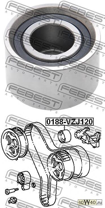 ролик обводной ремня грм toyota land cruiser prado grj12 kdj12 rzj12 trj12 vzj12 2002.09-2009.0