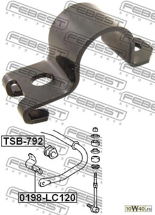Кронштейн крепления стабилизатора заднего TOYOTA LAND CRUISER PRADO 120 GRJ12#/KDJ12#/RZJ12#/TRJ12#/VZJ12# 2002-2009