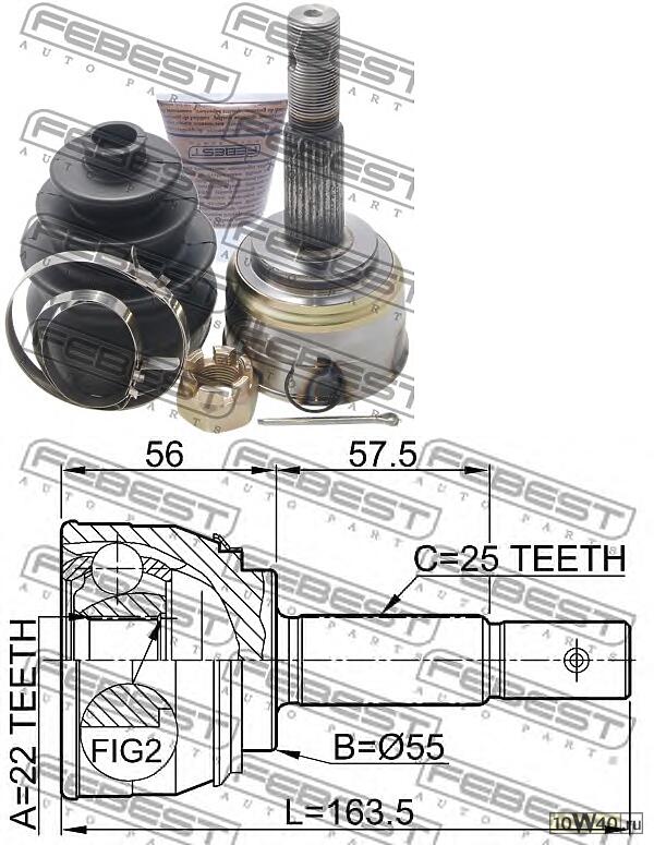 шрус наружный к-кт\ nissan sunny 1.3-2.0d 90>