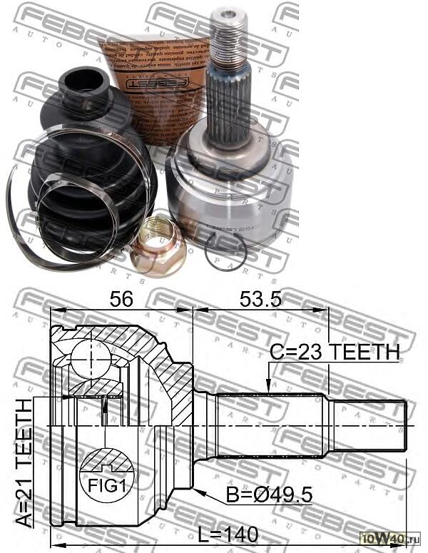 шрус наружный к-кт\ nissan micra 1.2 / 1.4 16v 03>