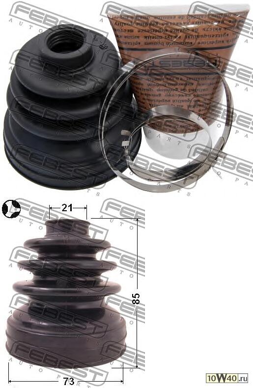 пыльник шрус внутренний (73x85x21) комплект (nissan sunny / almera b10rs 2006-) febest