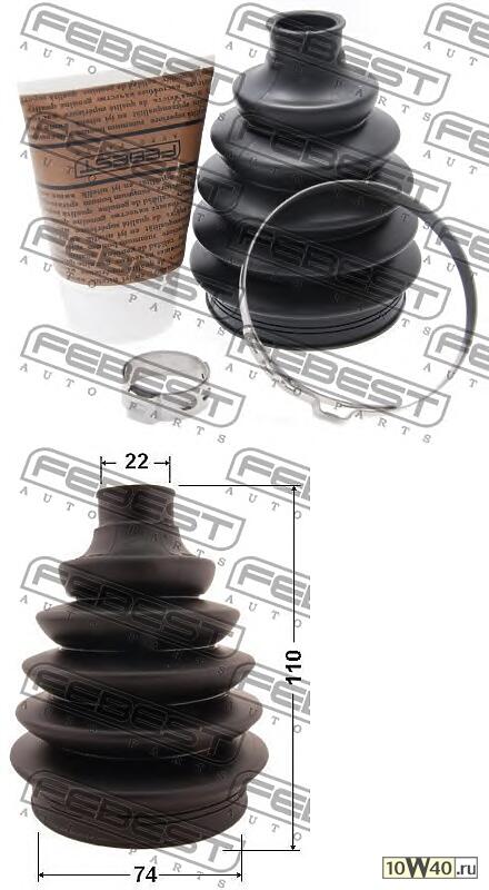 пыльник шрус наружный (74x110x22) комплект (nissan almera n16 (ukp) 2000-2006)