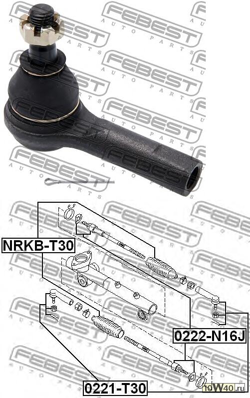 наконечник рулевой (nissan x-trail t30 2000-2006) febest