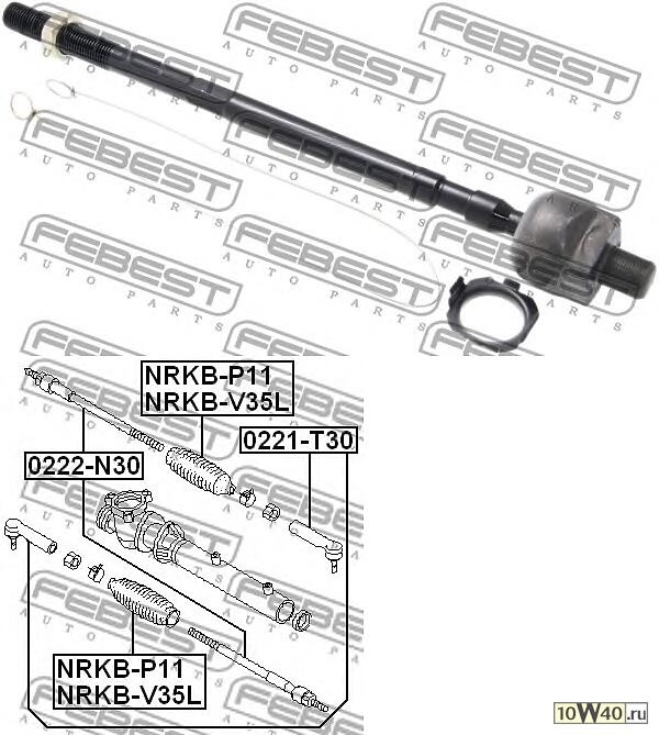 тяга рулевая (nissan r-nessa n30 1997-2001) febest