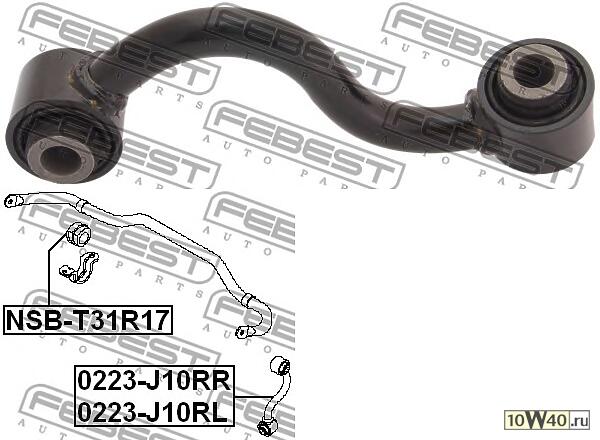 Тяга стабилизатора задн правая NISSAN QASHQAI J10E 2006.12-2013.12 0223-J10RR