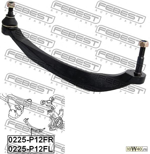 тяга передняя правая (nissan primera p12 2001-2007) febest