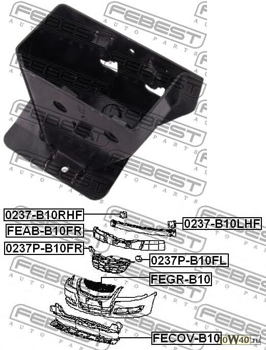 КРОНШТЕЙН УСИЛИТЕЛЯ БАМПЕРА ПЕРЕДНЕГО ПРАВЫЙ (NISSAN ALMERA B10RS (CLASSIC) 2006-)
