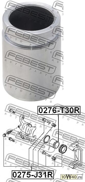 поршень суппорта тормозного заднего (nissan qashqai j10f 2006-) febest