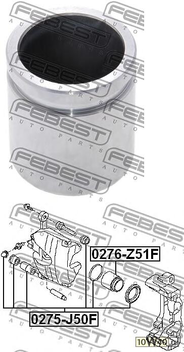 поршень суппорта тормозного переднего (nissan murano z50 2002-2007) febest