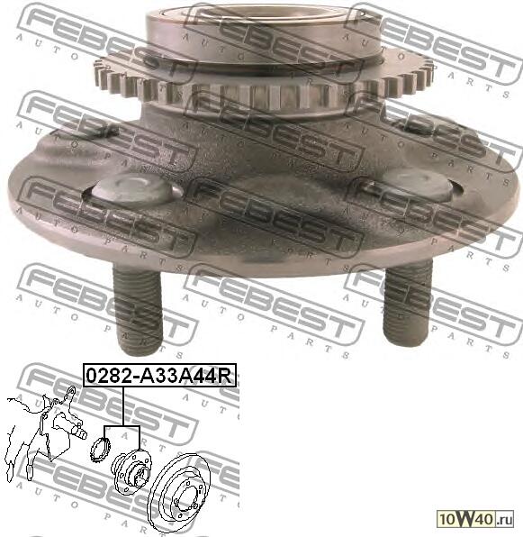 ступица задняя (nissan maxima / cefiro a33 1998-2006) febest