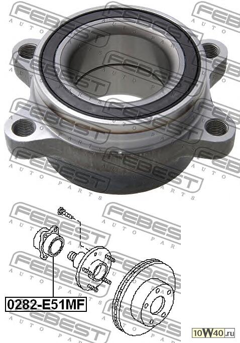 подшипник ступицы передней\ nissan caravan / urvan 00>