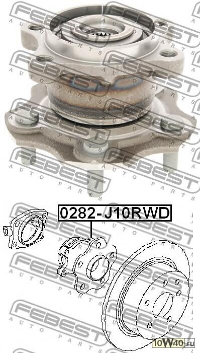 Ступица с подшипником NISSAN QASHQAI/X-TRAIL T31 07- зад. AWD