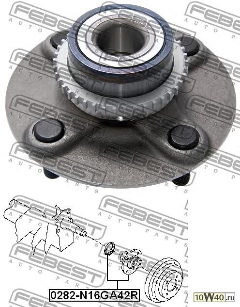 к-кт подшипника ступицы задн.\ nissan bluebird sylphy g10 2000-2005