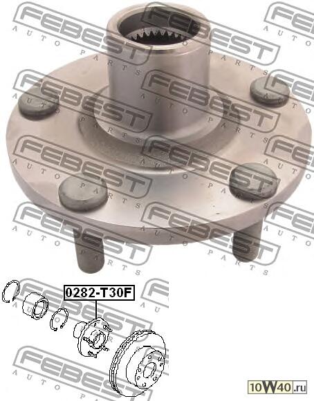 ступица передняя (nissan x-trail t30 2000-2006) febest