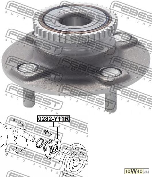 подшипник ступ. зад.\ nissan bluebird / prairie 88-94 без abs