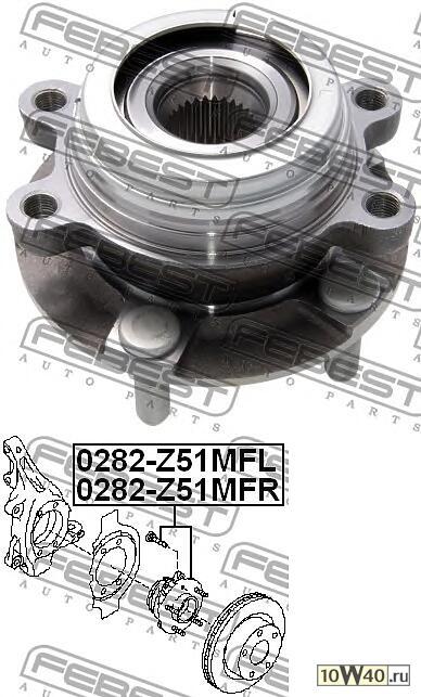 к-кт подшипника передней ступицы в сборе левый\ nissan teana j32 08-13