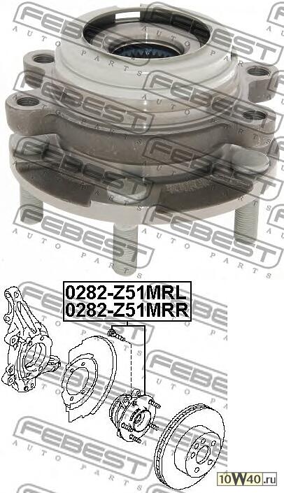 к-кт подшипника ступ. пер. прав.\nissan teana(j32)3.5 08>,teana(j32r) 09>,murano z51 07>