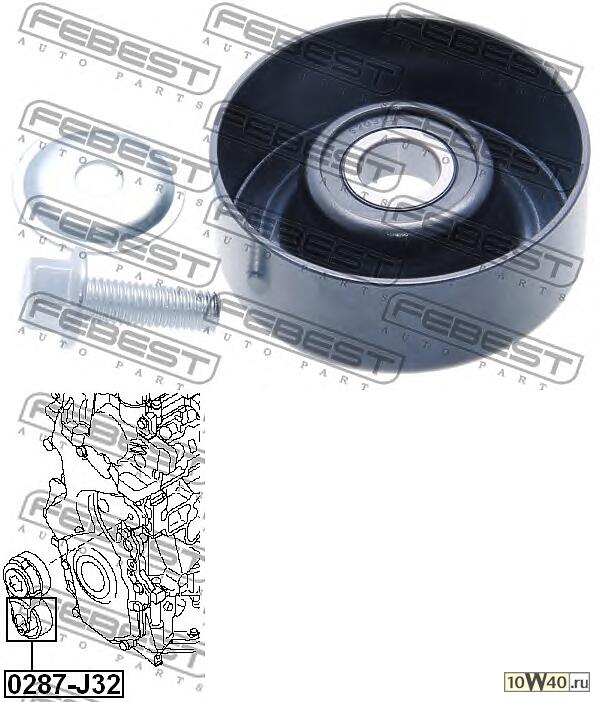 Ролик натяжной NISSAN X-TRAIL JPNMAKE T31 2007.03-2014.040287-J32