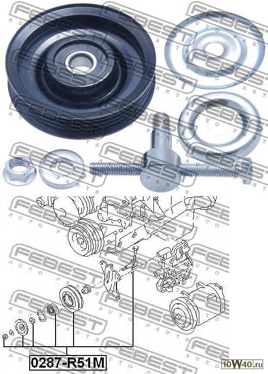 ролик натяжной комплект\ nissan pathfinder r51m 2005-2013