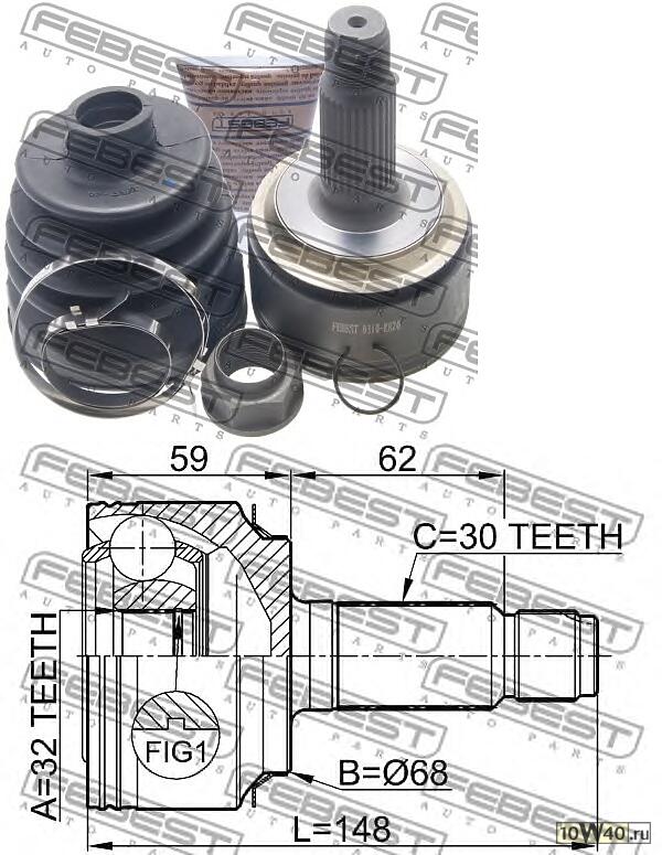 Шрус наружный 32x68x30