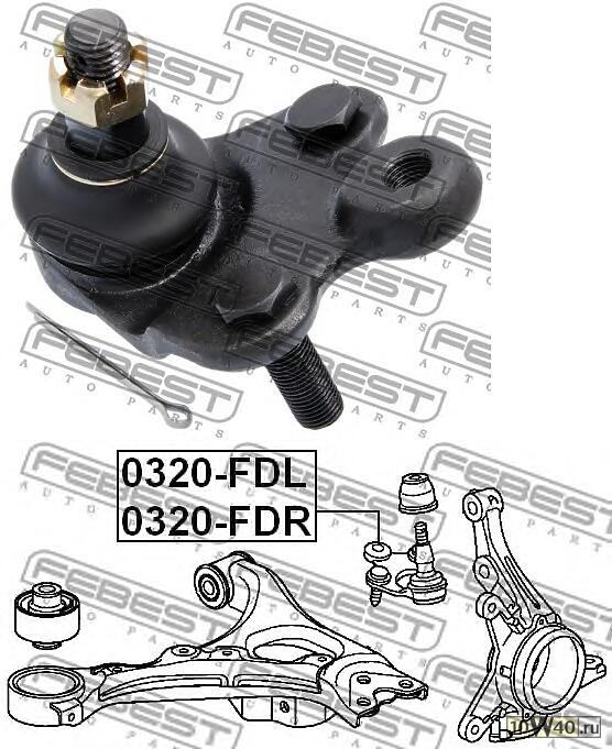 опора шаровая нижняя левая (honda civic fd 2006-2012) febest