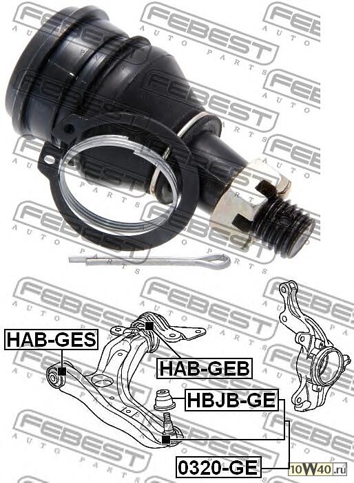 ОПОРА ШАРОВАЯ ПЕРЕДНЕГО НИЖНЕГО РЫЧАГА
