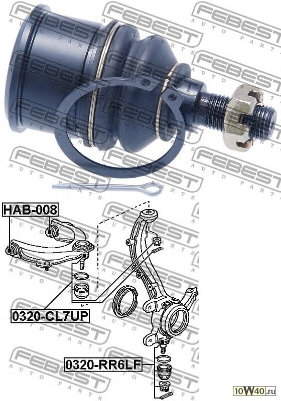 опора шаровая переднего нижнего рычага honda elysion rr1 / rr2 / rr3 / rr4 / rr5 / rr6 2004-