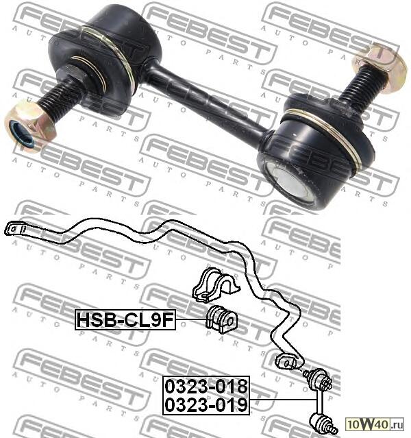 тяга стабилизатора передняя левая (honda accord cl / cn / cm 2002-2008) febest