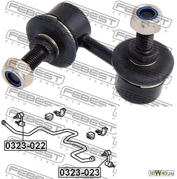 тяга стабилизатора передняя левая (honda integra dc5 2001-2006) febest