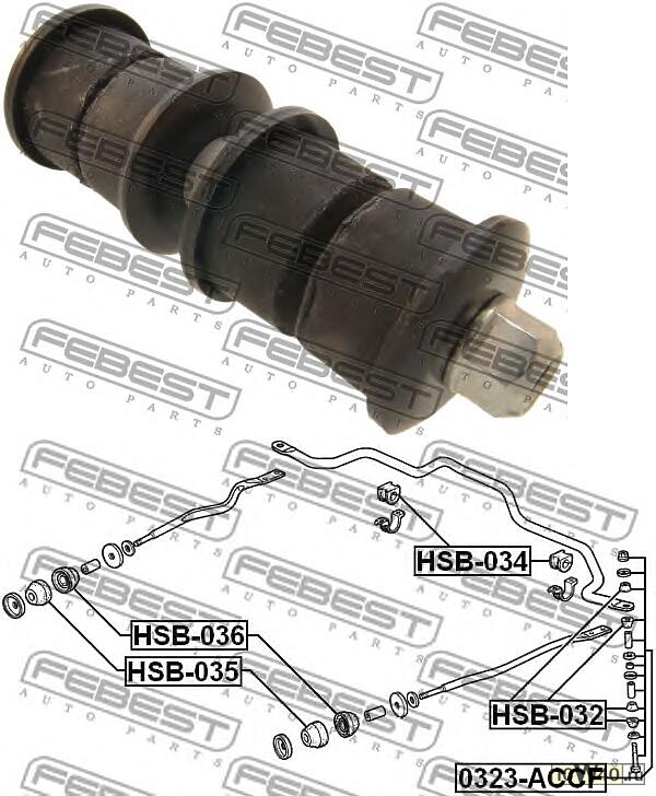 Тяга стабилизатора передняя HONDA ODYSSEY (RHD) RA1/RA2/RA3/RA4/RA5 (94-99) 0323-ACCF